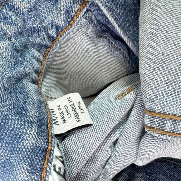 Guess Shorts Romper Women Medium y2k Mid Wash Blue Denim Button Front Sleeveless - Picture 8 of 16